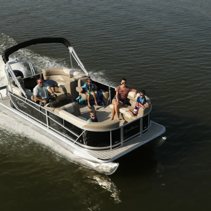 a small boat in a body of water