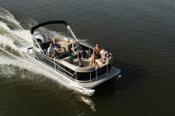 a small boat in a body of water